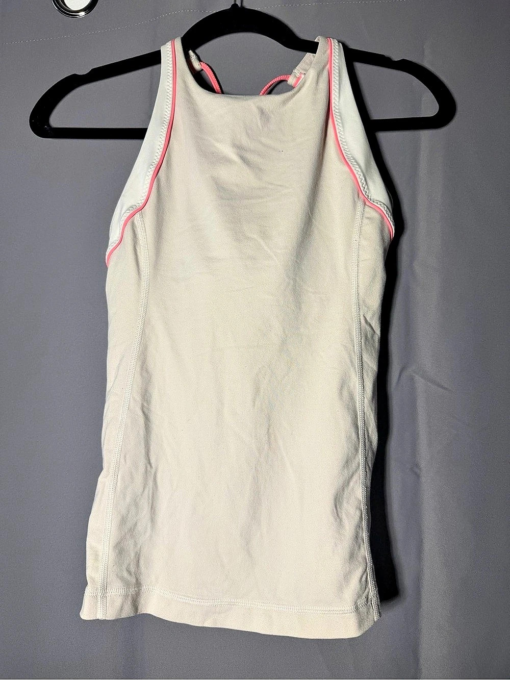 Lululemon Athletic Tank Top in cream & coral